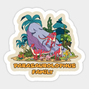 Parasaurolophus family Sticker